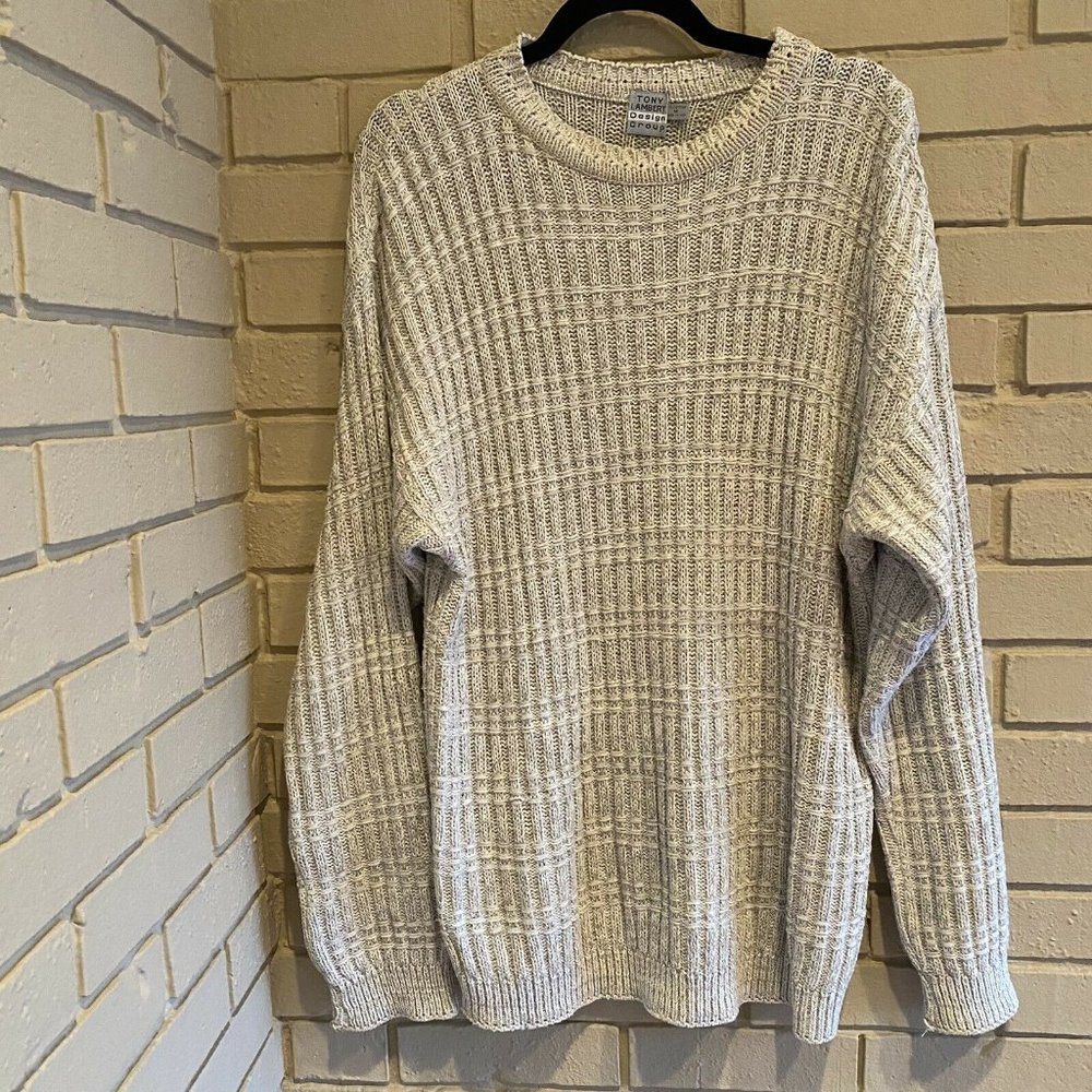 Tony Lambert Design Group Vintage 80's Chunky Knit Grandpa Sweater Men's Medium